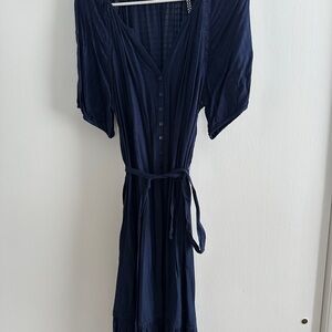 Navy Blue Women's Midi dress